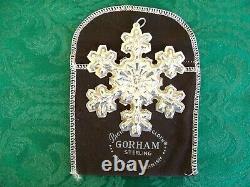 Gorham Sterling Silver Snowflake Holiday Christmas Ornaments Lot of Seven (7)