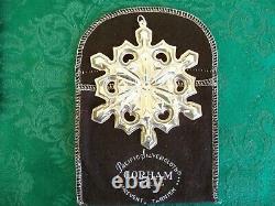 Gorham Sterling Silver Snowflake Holiday Christmas Ornaments Lot of Seven (7)