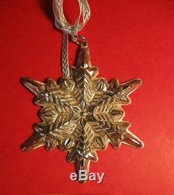 Gorham Sterling Silver Snowflake Ornament Mib 1972