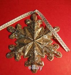 Gorham Sterling Silver Snowflake Ornament Mib 1973