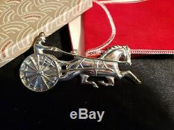 Gorham sterling Silver Christmas Ornament Racing Horse Sulkey