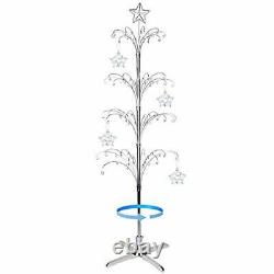 HOHIYA Ornament Display Stand Tree ChristmasRotating Metal Bauble Hook Hanger