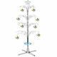HOHIYA Ornament Display Tree Stand Metal Christmas Rotating Glass Dog Cat Bal