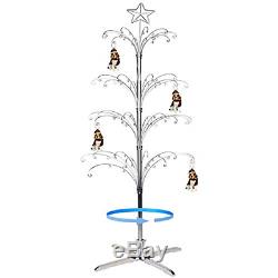 HOHIYA Ornament Display Tree Stand Metal Christmas Rotating Glass Dog Cat Ball