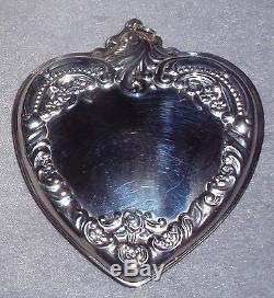 HTF 1993 Wallace 2nd Annual Grande Baroque Sterling Silver Heart Xmas Ornament