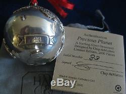 H & H Hand & Hammer Precious Planet Sterling Silver Christmas Ornament
