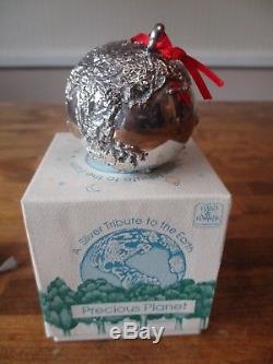 H & H Hand & Hammer Precious Planet Sterling Silver Christmas Ornament