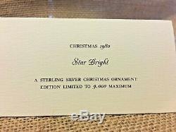 Hallmark 1980 STERLING SILVER Star Bright Christmas ornaments