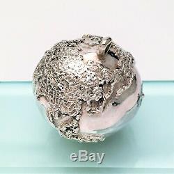 Hand & Hammer Globe of the World'Precious Planet' Sterling Silver Ornament