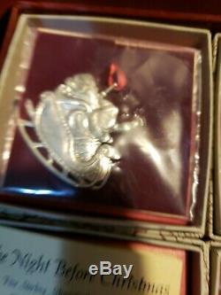 Hand & Hammer Set Of 5 Sterling silver Christmas Ornaments rare