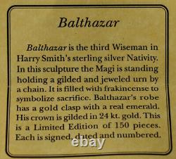 Harry Smith Sterling & Gold Balthazar Christmas Ornament Mini Nativity Wiseman