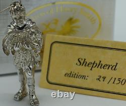 Harry Smith Sterling Shepherd Lamb Christmas Ornamant Nativity Mini Figurine