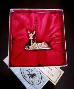 Harry Smith Sterling Silver Nativity Reclining Donkey Ornament