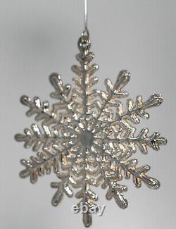 Harry Smith Sterling Silver Snowflake Christmas Ornament Scarce Design Ruby Dust
