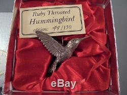Harry Smith Studios Sterling Silver Ltd Edition Hummingbird Christmas Ornament