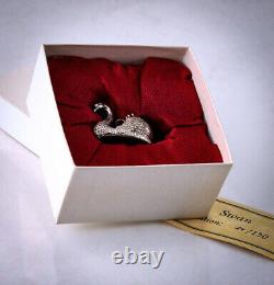 Harry Smith Swan in Holly Sterling Silver Christmas Ornament