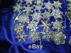 Huge Sterling Silver Christmas Ornament Collection Excellent Condition