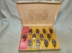 International Silver Twelve Days of Christmas Ornaments Complete in Box