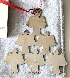 JAMES AVERY STERLING SILVER 6 ANGELS CHRISTMAS ORNAMENT w ORIGINAL BOX & POUCH