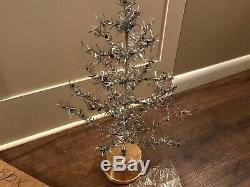 JAPAN MUSIC BOX SILVER Aluminum 20 CHRISTMAS Xmas Tree MERCURY Glass Ornaments