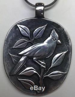 James Avery Retired Sterling Silver 925 Christmas Cardinal Bird Ornament Pendant