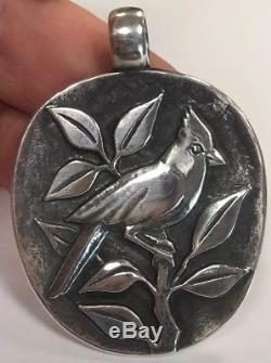 James Avery Retired Sterling Silver 925 Christmas Cardinal Bird Ornament Pendant