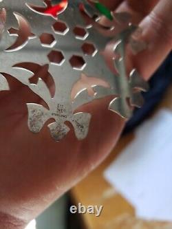 James Avery Sterling Silver Christmas Ornament Snowflake Angels Rare