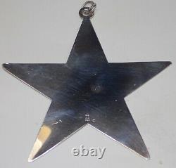 James Avery Sterling Silver Rare Retired Star Christmas Tree Ornament No Mono