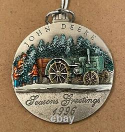 John Deere Pewter Christmas Ornaments 1996 through 2021 Rare. Complete Set