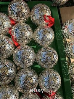 John Hardy silver plate Christmas balls 1998 50 Ornaments