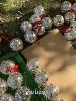 John Hardy silver plate Christmas balls 1998 50 Ornaments