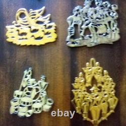 Kirk Stieff 12 Days Of Christmas Ornaments 6 Silverplate 6 24 K Gold Plate