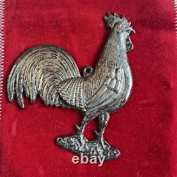 Kirk Stieff Sterling Silver Rooster Ornament
