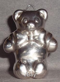 LNIB Tiffany 1990 Sterling Silver 3D Teddy Bear Christmas Ornament Decoration