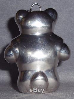 LNIB Tiffany 1990 Sterling Silver 3D Teddy Bear Christmas Ornament Decoration