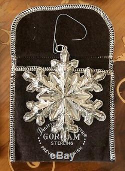LOT Gorham 1973 1974 1976 1979 Sterling Silver Snowflake Christmas Ornaments 6
