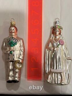 LOT OF 2 Patricia Breen CHARLESTON BRIDE SMITTEN GROOM Christmas Ornaments