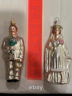 LOT OF 2 Patricia Breen CHARLESTON BRIDE SMITTEN GROOM Christmas Ornaments