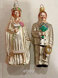 LOT OF 2 Patricia Breen CHARLESTON BRIDE SMITTEN GROOM Christmas Ornaments