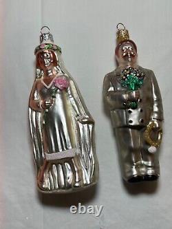 LOT OF 2 Patricia Breen CHARLESTON BRIDE SMITTEN GROOM Christmas Ornaments