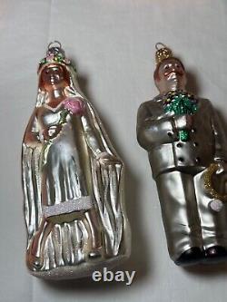 LOT OF 2 Patricia Breen CHARLESTON BRIDE SMITTEN GROOM Christmas Ornaments