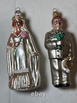 LOT OF 2 Patricia Breen CHARLESTON BRIDE SMITTEN GROOM Christmas Ornaments