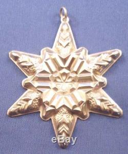 LSM / Gorham 3D First Xmas Sterling Silver Christmas Ornament Snowflake Pendant