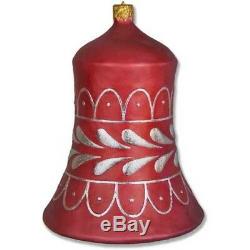Large Bell Christmas Ornament Outdoor Fiberstone Sculpture Handcrafted USA 31H