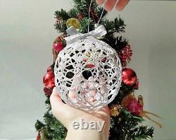 Large Christmas tree Decorations Ornaments Balls Set Handmade Elegant Baubles 3d