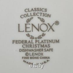 Lenox Federal Platinum EIGHT (8) Christmas Ornament Mugs