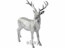Libra Silver Stag Sculpture Deer Animal Ornament Decoration