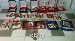 Lot 19 Reed & Barton Sterling Silver Christmas Cross Ornaments 1971-2009 with box