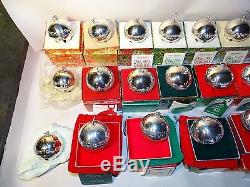 Lot 23 WALLACE Silver Plated Christmas Ball Sleigh Bell Ornaments 1977 2000