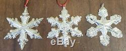 Lot 5 1994 1998 Gorham Sterling Silver Christmas Tree Snowflake Ornament VTG